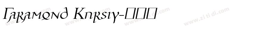 Garamond Kursiv字体转换